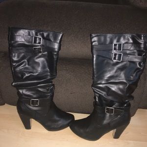 Black Heeled Dress Boots